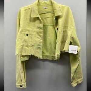 NWT POL Women's Corduroy Jacket in Light Green. Size L
